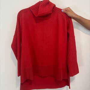 The Cashmere Project Oversized Orange Drape Sweater